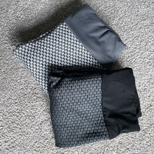 Butt Lifting Leggings Light & Dark Grey ~ Small